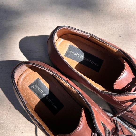 Brown chunky leather lace up oxfords